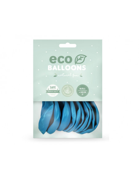 3 10 Ballons Latex Biodegradable Bleu Ciel 26cm