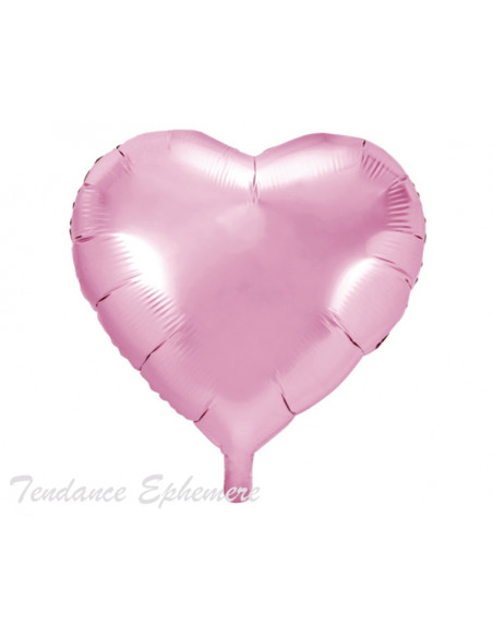 2 Ballon Aluminium Coeur Maxi Rose Pastel 61cm