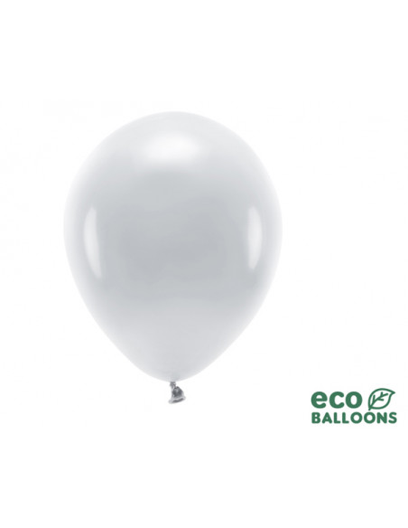 1 10 Ballons Latex Biodegradable Gris 26cm