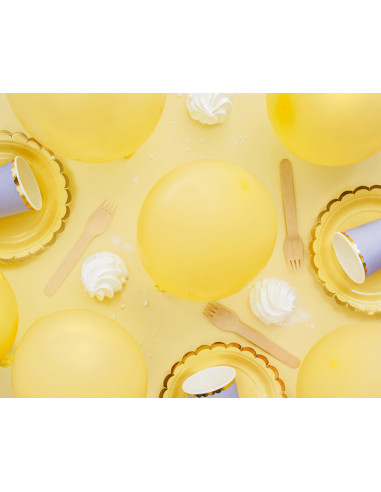 1 10 Ballons Latex Biodegradable Jaune 26cm