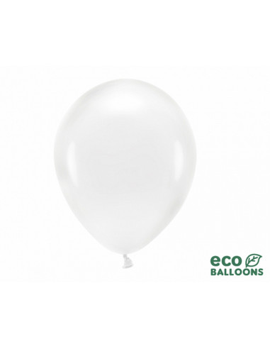 1 10 Ballons Latex Biodegradable Transparent 30cm