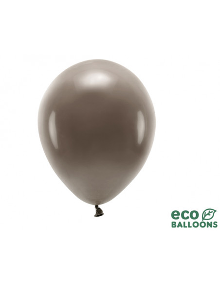 1 10 Ballons Latex Biodegradable Marron 26cm