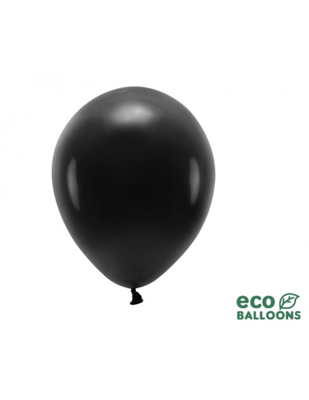 2 10 Ballons Latex Biodegradable Noir 26cm