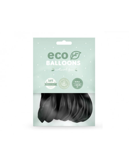 3 10 Ballons Latex Biodegradable Noir 26cm