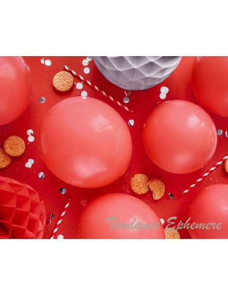 1 10 Ballons Latex Biodegradable Rouge 26cm