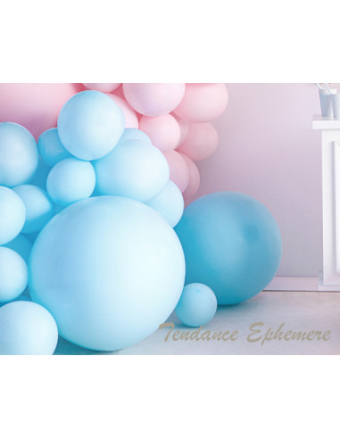 1 Gros Ballon Rond Bleu Pastel 60cm