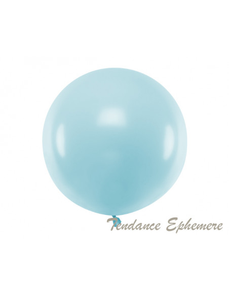 2 Gros Ballon Rond Bleu Pastel 60cm