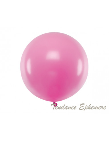 1 Gros Ballon Rond Fuschia Pastel 60cm