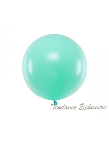 1 Gros Ballon Rond Menthe Pastel 60cm