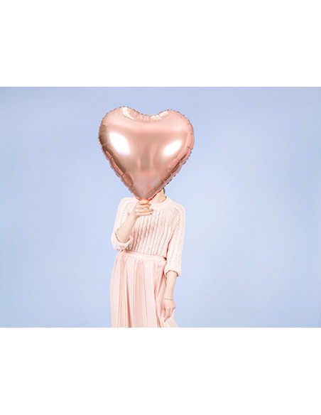 1 Ballon Aluminium Coeur Maxi Rose Gold 61cm