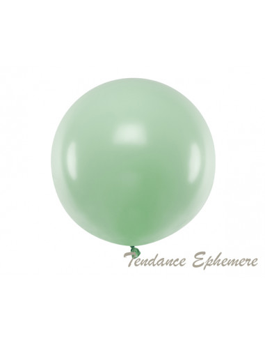 1 Gros Ballon Rond Pistache Pastel 60cm