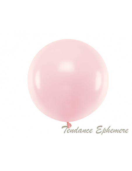 2 Gros Ballon Rond Rose Pastel 60cm