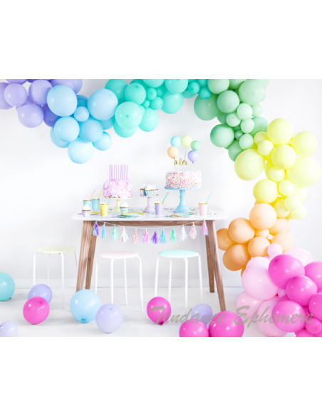 1 100 Ballons Aquamarine Pastel 12cm