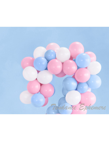 1 100 Ballons Blanc Pure 12cm