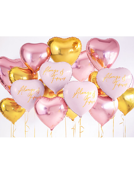 2 Ballon Aluminium Coeur Maxi Rose Gold 61cm