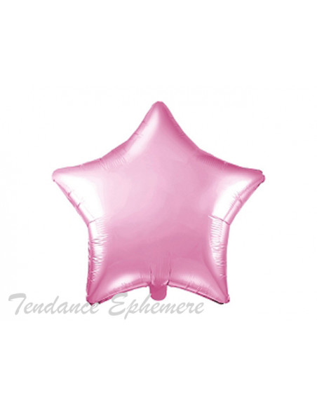 2 Ballon Etoile Rose Pastel Mylar 48cm