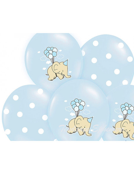 1 Ballons Baby Shower Elephant Bleu 30cm