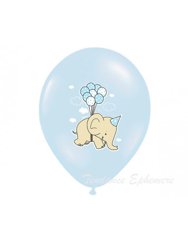 Ballons Baby Shower Elephant Bleu 30cm - 2.50€