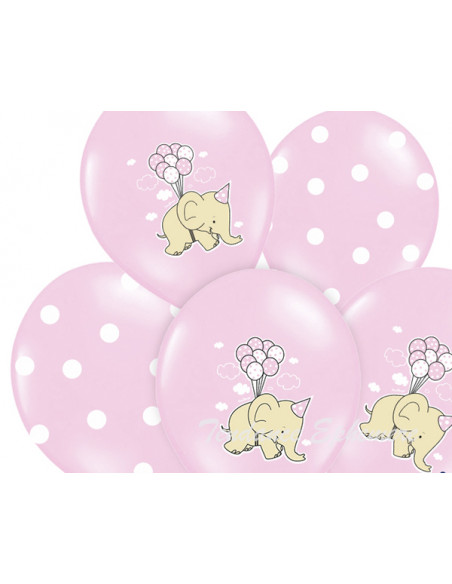 1 Ballons Baby Shower Elephant Rose 30cm