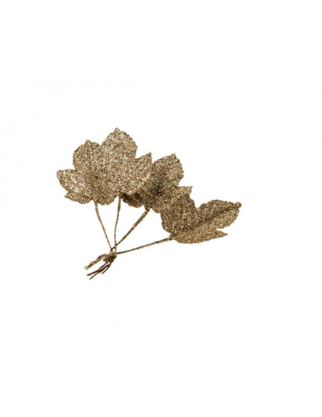 3 5 Feuilles Erable Champagne 7.5cm