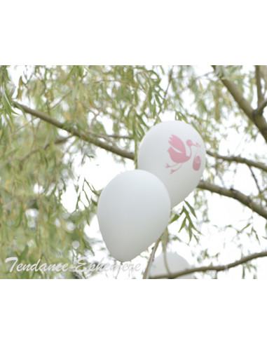 1 8 Ballons Baby Shower Rose