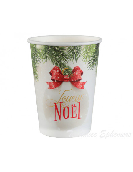 2 Gobelet Boule de Noël Rouge 25cl