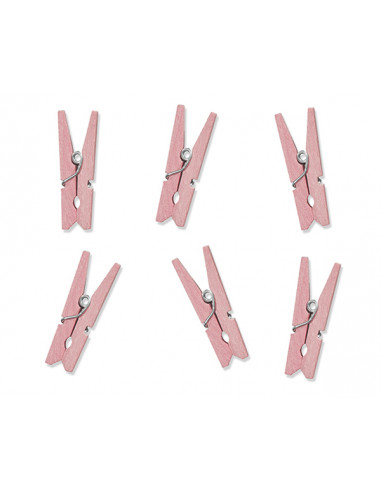 1 Mini Pince Rose Bois 3cm -20