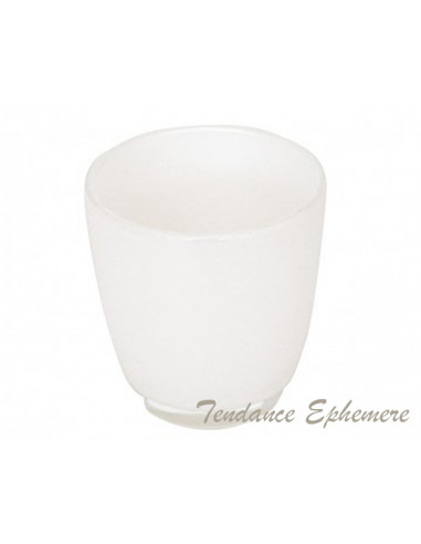 1 Photophore Verre Blanc Perle 9cm