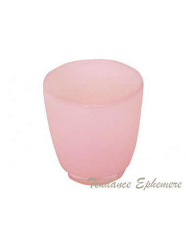 1 Photophore Verre Rose Gold Perle 9cm