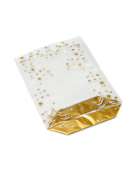 2 Sachet Noel Etoile Or 18,5cm