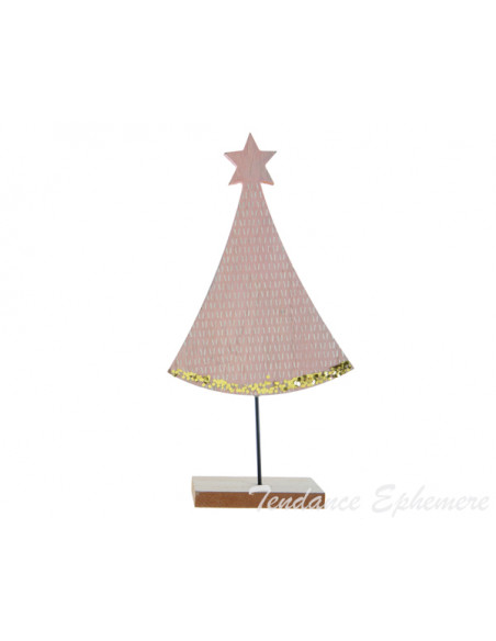 3 Sapin Bois Rose Poudré 29,5cm