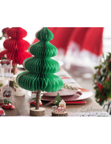 1 Sapin de Noël Vert Sapin Papier Alvéolé