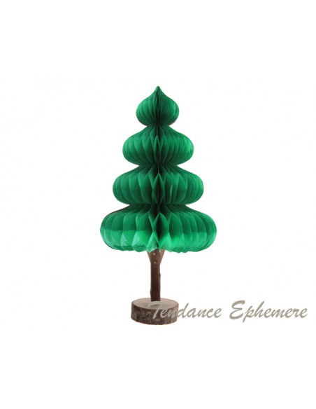 2 Sapin de Noël Vert Sapin Papier Alvéolé