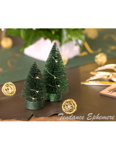 1 Sapin Vert Lumineux 12cm