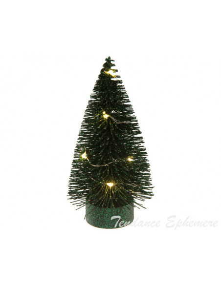 2 Sapin Vert Lumineux 12cm