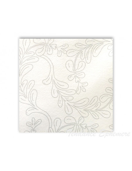 3 Serviette Intissée Guirlande Argent