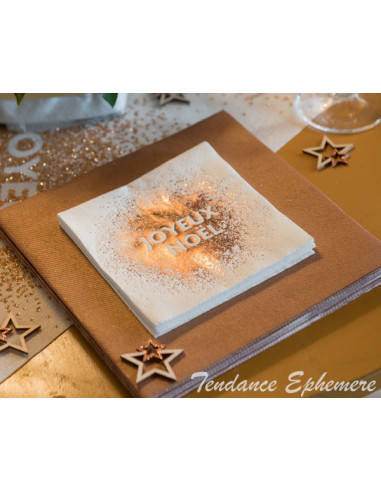 1 Serviette Cocktail Papier JN Rose Gold