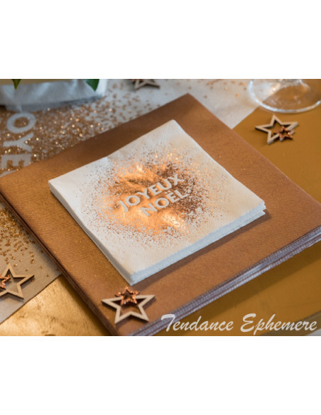 1 Serviette Cocktail Papier JN Rose Gold