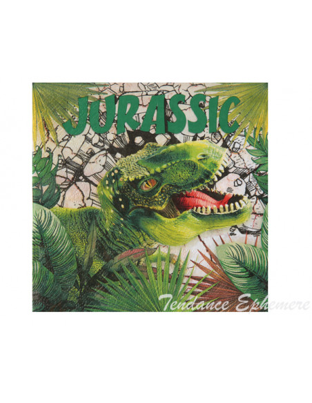 2 Serviette Papier Dinosaure Jurassic 33cm