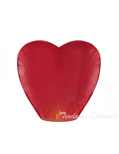 Lanterne Volante Coeur Rouge 90cm