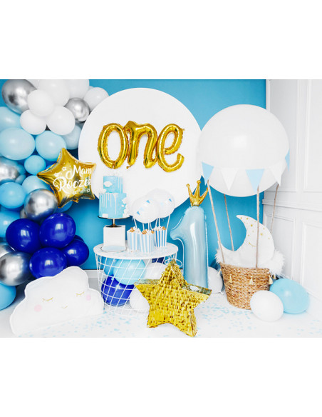 Kit Arche de Ballons Bleu et argent 2m - 17.90€