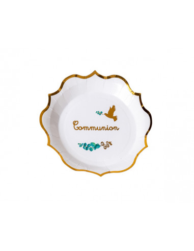 Assiette Carton Communion Vegetal 23cm