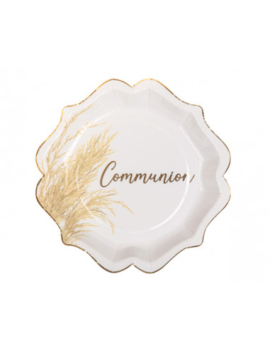 Assiette Carton Communion Pampa 23cm