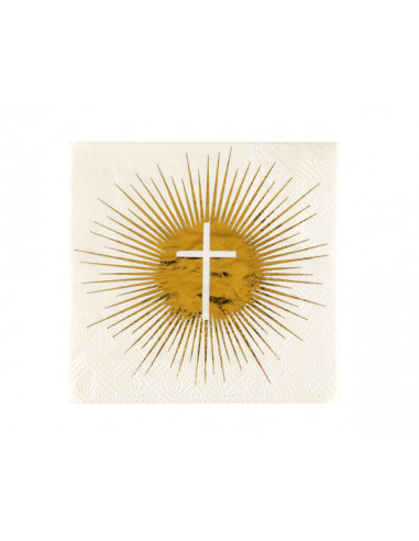 Serviette Cocktail Papier Ceremonie Or