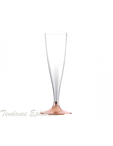 Flute Champagne Plastique Pied Rose...