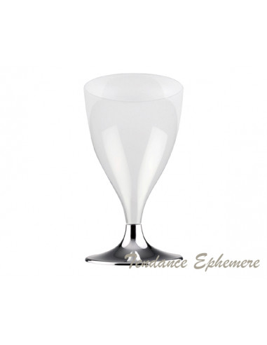 Verre a Vin Pied Argent Metal 20cl