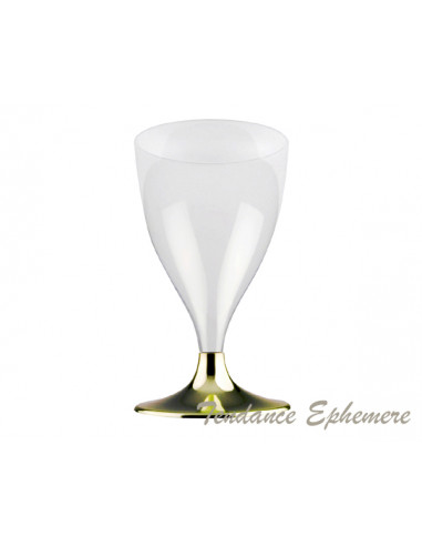 Verre a  Vin Pied Or Metal 20cl