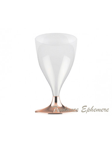 Verre a  Vin Pied Rose Gold Metal 20cl