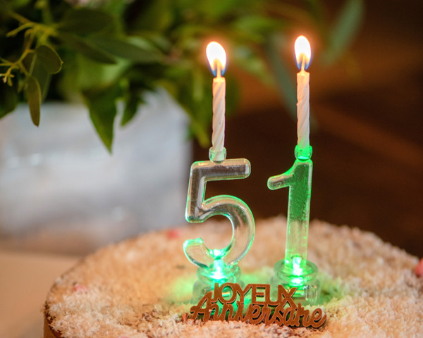 Bougie Anniversaire 1 an Led