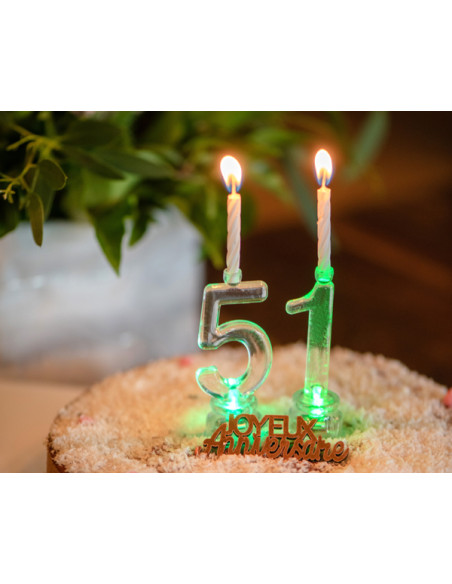 Bougie Anniversaire 1 an Led